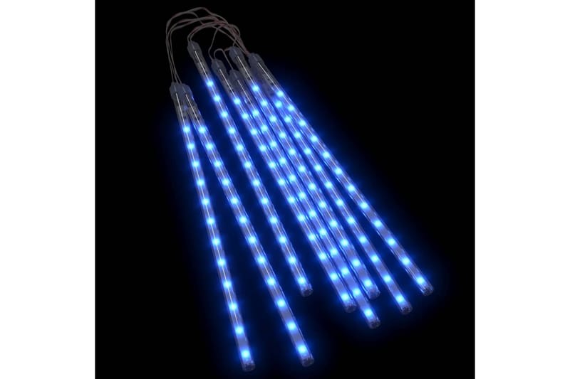 Meteorlys 8stk 30 cm blå 192 LED innendørs og utendørs - Blå - Trappebelysning - Lyslist - Dekorasjonsbelysning