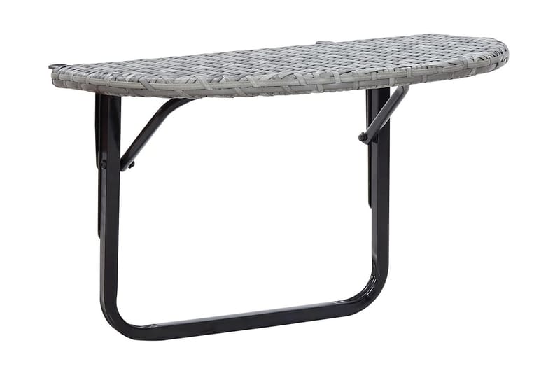 Balkongbord grå 60x60x50 cm polyrotting - Grå - Balkongbord