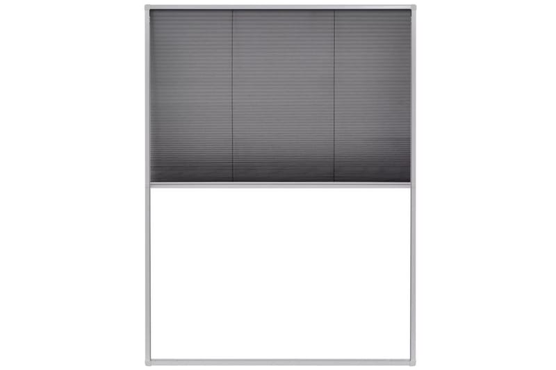 Plissert insektskjerm for vindu aluminium 60x80 cm - Beige|Hvit - Myggnett