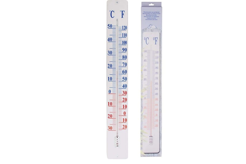 Esschert Design Termometer på veggplate 90 cm TH9 - Utetermometer
