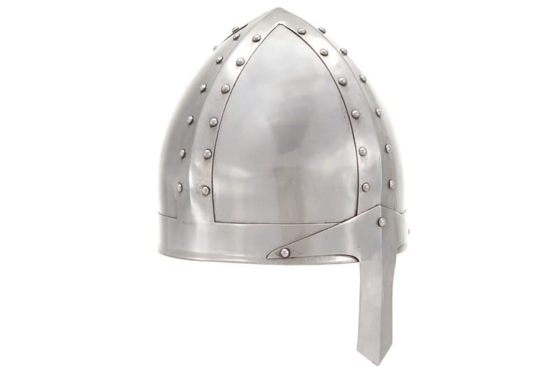Middelaldersk ridderhjelm antikk replika LARP sølv stål - Dekorasjon & innredningsdetaljer