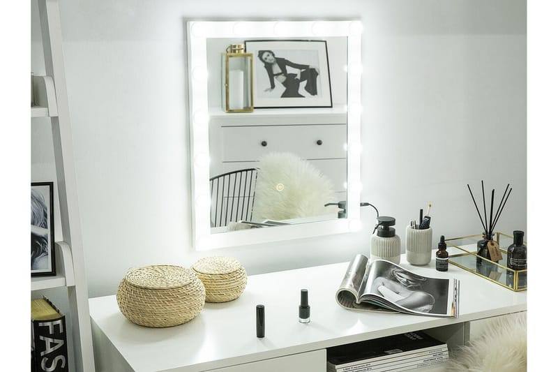 Speil Perala LED 50x60 cm - Transparent - Sminkespeil