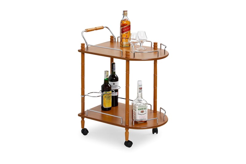 Drinkvogn Rubie - Brun - Trillebord & Serveringsbord - Rullevogn, rullebord & serveringsbord