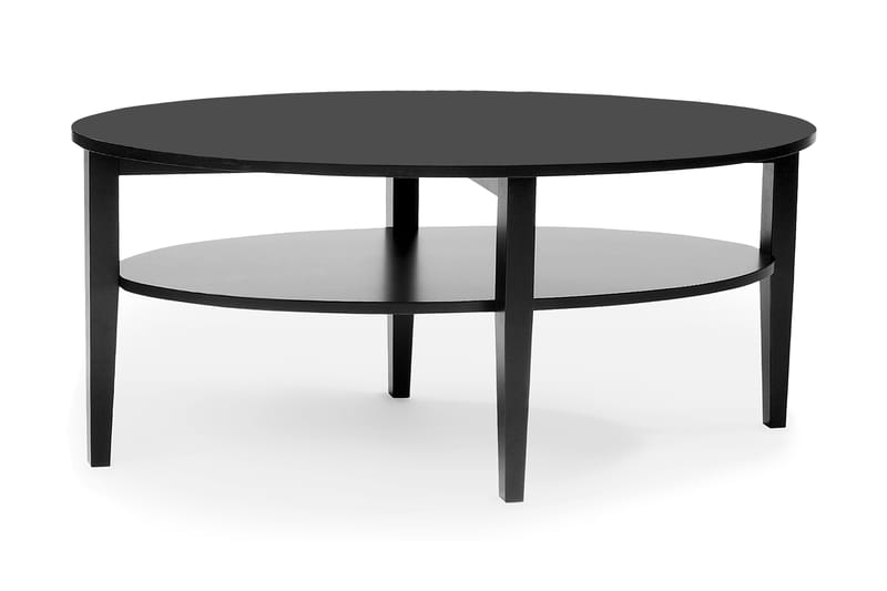 Sofabord Mora 120 cm Ovalt - Svart - Sofabord med oppbevaring - Sofabord & salongbord