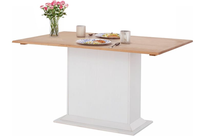 Meral Spisebord 105 cm - Hvit|Brun - Spisebord & kjøkkenbord