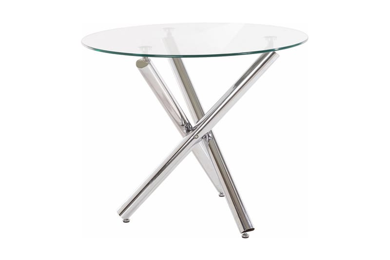 Shadi Spisebord 90 cm Rundt Glass - Transparent - Spisebord & kjøkkenbord