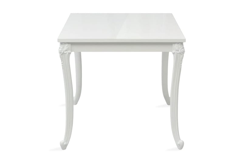 Spisebord 80x80x76 cm H�øyglans Hvit - Hvit - Spisebord & kjøkkenbord