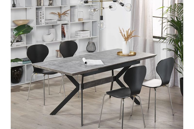 Spisebord Harnett 180 cm Sammenleggbart - Grå/Svart - Sammenleggbart bord - Spisebord & kjøkkenbord