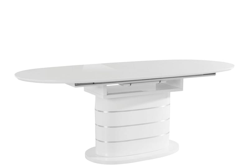 Spisebord Lannion Ovalt 200 cm - Hvit - Spisebord & kjøkkenbord