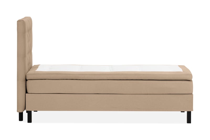 Sengepakke Nayaka 90x200 Skummadrass - Dypheftet gavl Beige - Kontinentalsenger - Komplett sengepakke