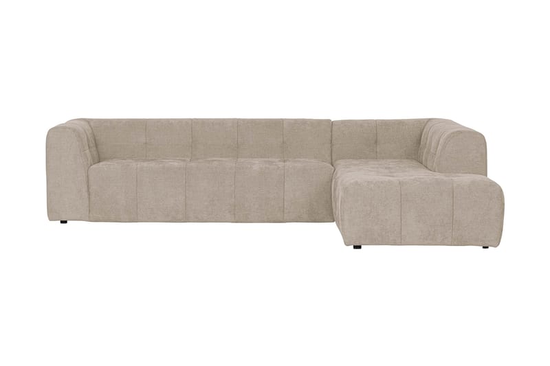4-seters sofa Oryol Høyre - Sand - 4 seters sofa med divan - Sofaer med sjeselong