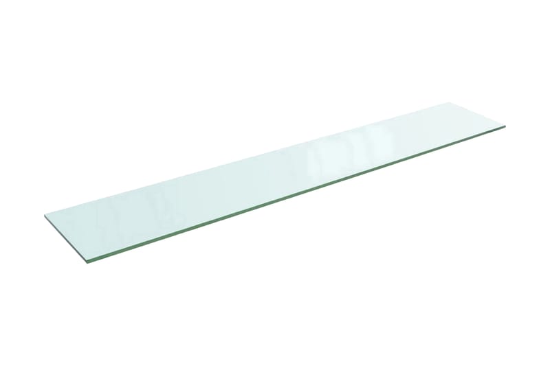 Hyllepanel klart glass 110x20 cm - Hvit - Hylleplan til garderobe - Hylleplan & hyllekonsoll