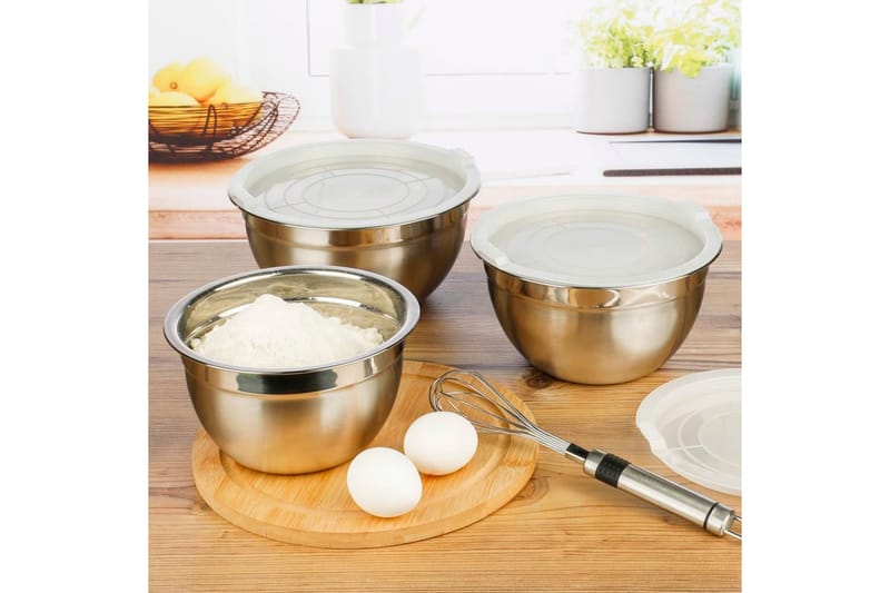 HI Skålsett sølv - Silver - Skåler & bakeskåler - Blandeskål