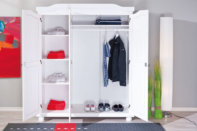 Garderobe Toulouse 150 cm - Hvit - Garderober & garderobesystem - Garderobeskap