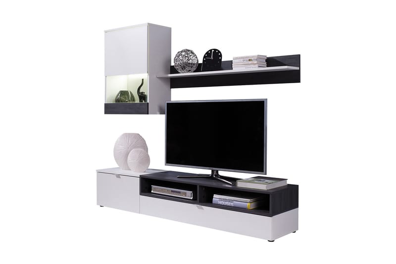 Mediamøbel & LED Roco - Hvit - TV-møbelsett