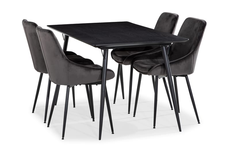 Spisegruppe Steph 140 cm med 4 Bergviken Kjøkkenstoler - Spisegruppe