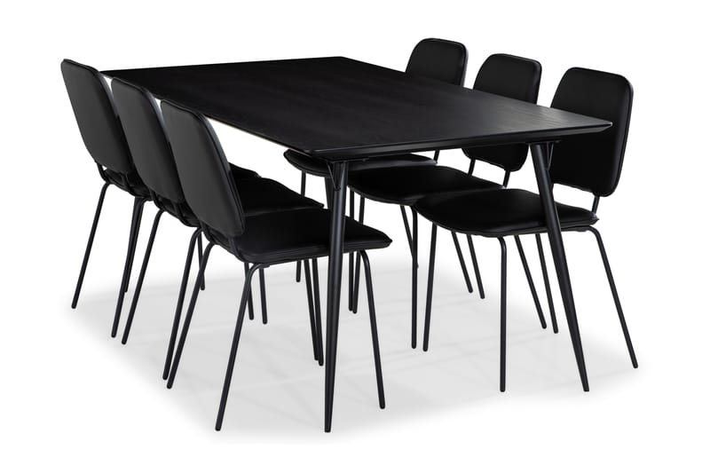 Spisegruppe Steph 180 cm med 6 Eleri Spisestoler - Spisegruppe
