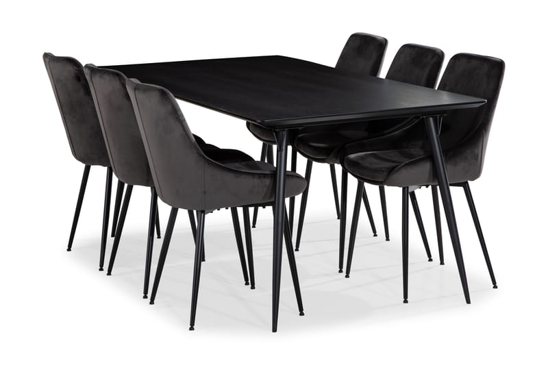 Spisegruppe Steph 180 cm med 6 Bergviken Kjøkkenstoler - Spisegruppe