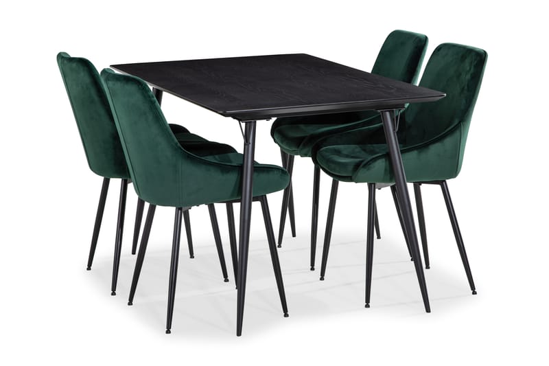 Spisegruppe Steph 140 cm med 4 Bergviken Kjøkkenstoler - Spisegruppe