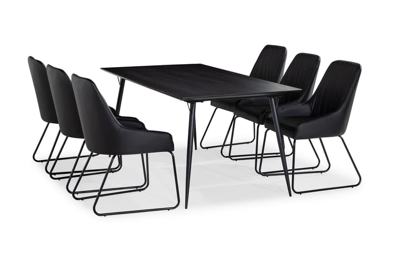 Spisegruppe Steph 180 cm med 6 Nambi Spisestoler - Spisegruppe