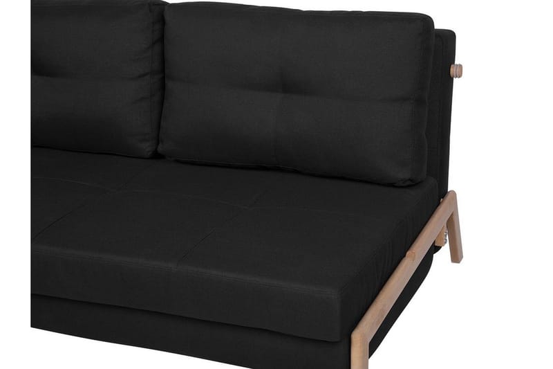 Sovesofa Edland 152 cm - Svart - Møbler - Sofaer - Sovesofaer - Langsgående sovesofa