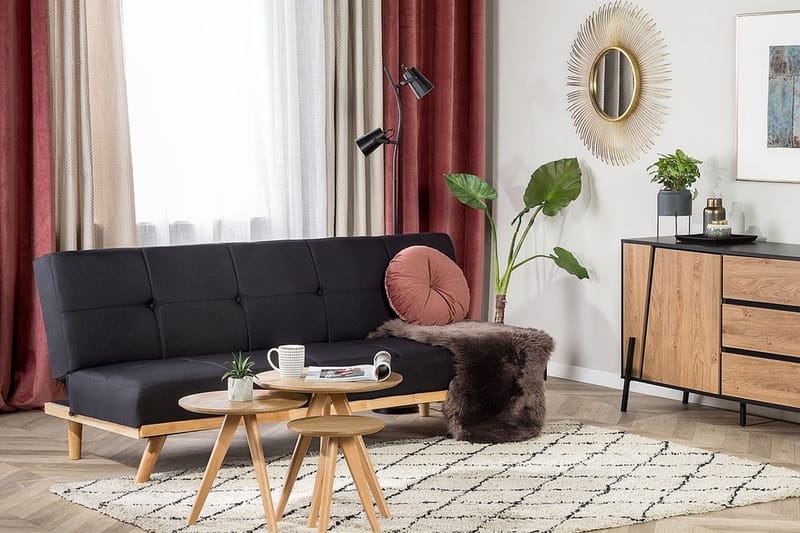 Sovesofa Froya 183 Cm - Svart - Møbler - Sofaer - Sovesofaer - Langsgående sovesofa
