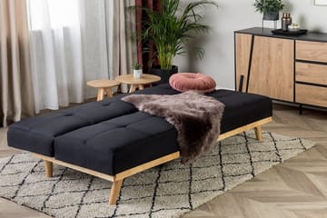 Sovesofa Froya 183 Cm - Svart - Møbler - Sofaer - Sovesofaer - Langsgående sovesofa