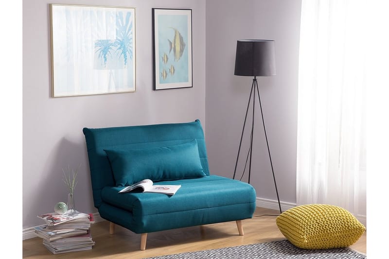 Sovesofa Setten 104 cm - Blå - Møbler - Sofaer - Sovesofaer - Langsgående sovesofa