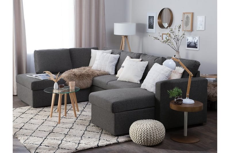 Sovesofa Karrabo 285 cm - Grå - Møbler - Sofaer - Sovesofaer - Langsgående sovesofa