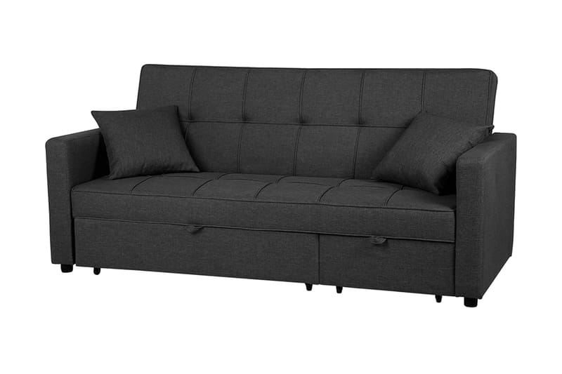 Sovesofa Glomma 207 cm - Svart | Grå - Møbler - Sofaer - Sovesofaer - Langsgående sovesofa