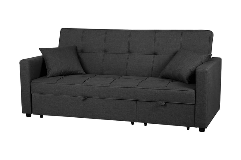 Sovesofa Glomma 207 cm - Svart | Grå - Møbler - Sofaer - Sovesofaer - Langsgående sovesofa