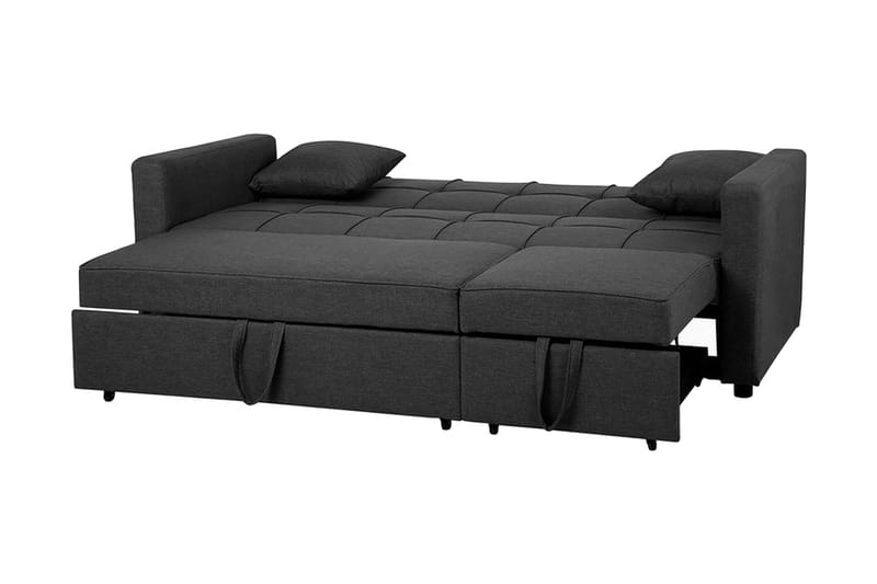 Sovesofa Glomma 207 cm - Svart | Grå - Møbler - Sofaer - Sovesofaer - Langsgående sovesofa