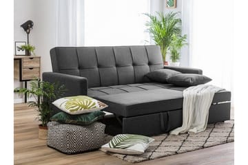 Sovesofa Glomma 207 cm - Svart | Grå - Møbler - Sofaer - Sovesofaer - Langsgående sovesofa