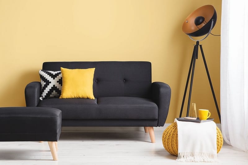 Sovesofa Florli 155 cm - Svart - Møbler - Sofaer - Sovesofaer - Langsgående sovesofa