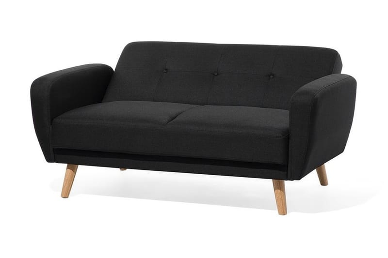 Sovesofa Florli 155 cm - Svart - Møbler - Sofaer - Sovesofaer - Langsgående sovesofa