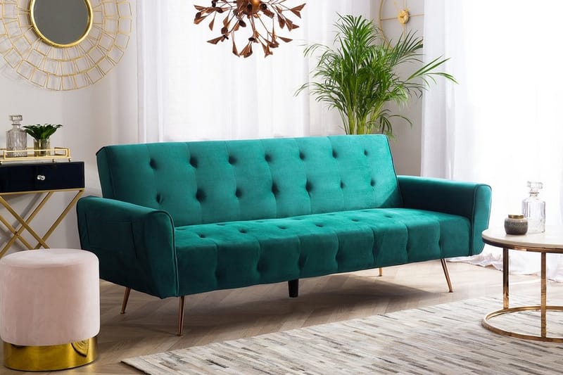 Sovesofa Selnes 212 cm - Grønn - Møbler - Sofaer - Sovesofaer - Langsgående sovesofa