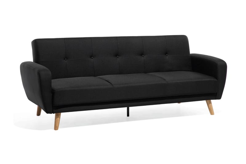 Sovesofa Florli 214 cm - Svart - Møbler - Sofaer - Sovesofaer - Langsgående sovesofa