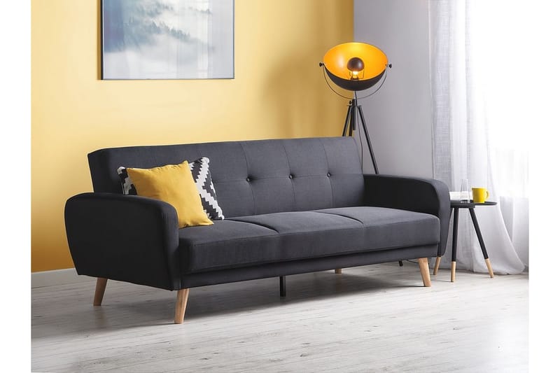Sovesofa Florli 214 cm - Svart - Møbler - Sofaer - Sovesofaer - Langsgående sovesofa