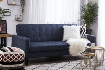 Sovesofa Vehkoo 200 cm - Blå - Møbler - Sofaer - Sovesofaer - Langsgående sovesofa