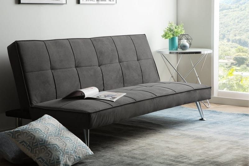 Divansofa Hasle 168 cm - Svart - Møbler - Sofaer - Sovesofaer - Langsgående sovesofa