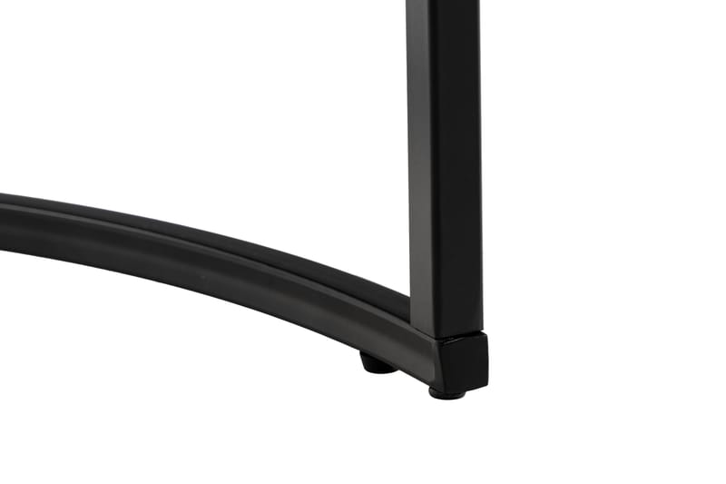 Settbord Grasp Marmorglass - Svart|Hvit - Settbord - Sofabord & salongbord