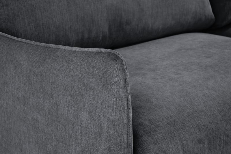 Sjeselongsofa Colt Lyx Venstre - Mørkegrå/Eik - 4 seters sofa med divan - Sofaer med sjeselong
