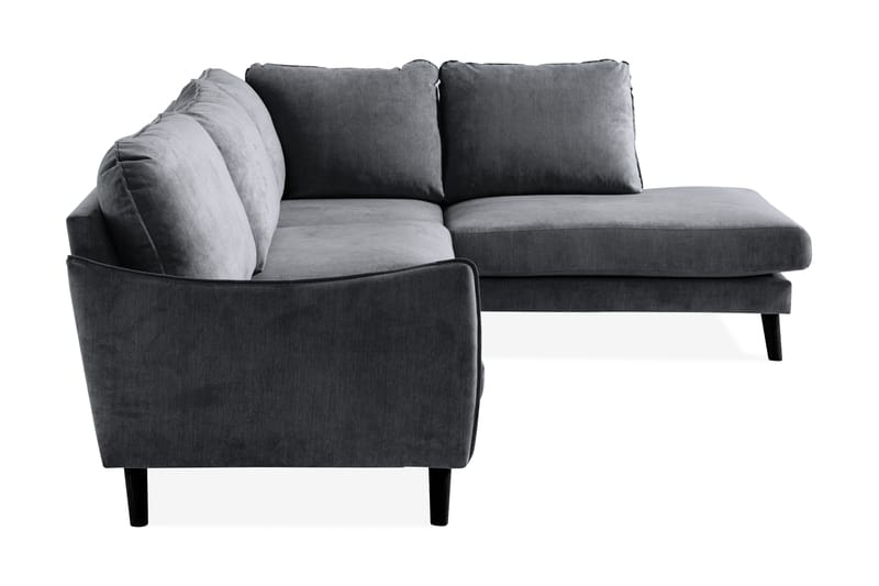 Sjeselongsofa Colt Lyx Høyre - Mørkegrå - 4 seters sofa med divan - Sofaer med sjeselong