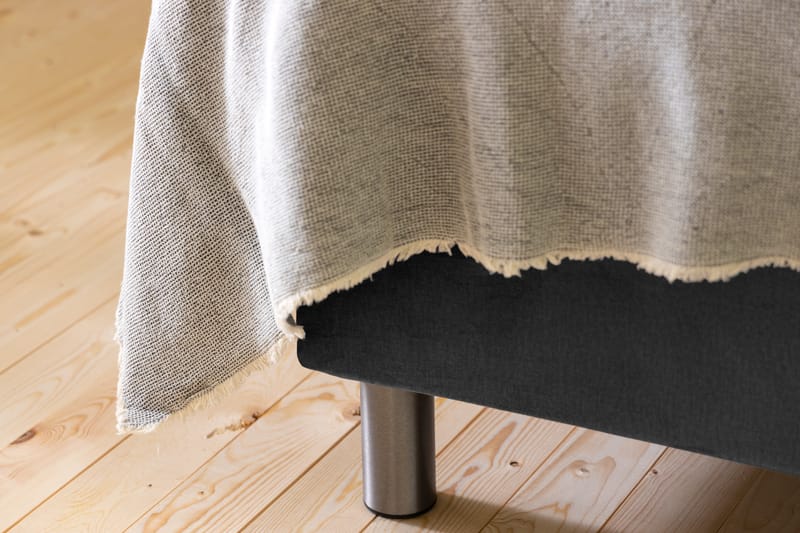 Sengepakke Rebeca 180x200 cm Gavel med Knapper - Mørkegrå | fløyel - Kontinentalsenger - Dobbeltsenger - Komplett sengepakke