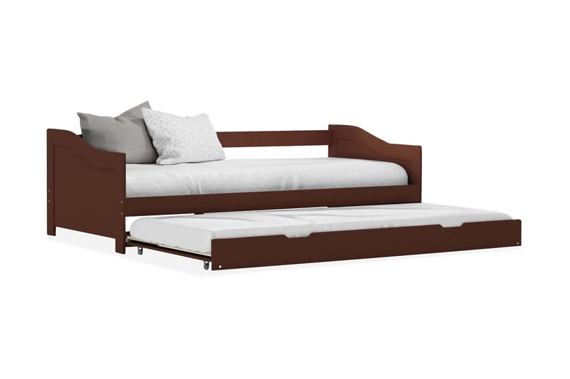Bäddsoffa ram furu mörkbrun 90x200 cm - Møbler - Sofaer - Sovesofaer - Langsgående sovesofa