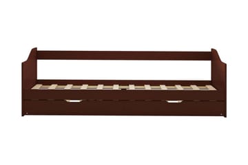 Bäddsoffa ram furu mörkbrun 90x200 cm - Møbler - Sofaer - Sovesofaer - Langsgående sovesofa