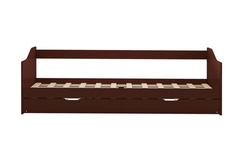 Bäddsoffa ram furu mörkbrun 90x200 cm - Møbler - Sofaer - Sovesofaer - Langsgående sovesofa