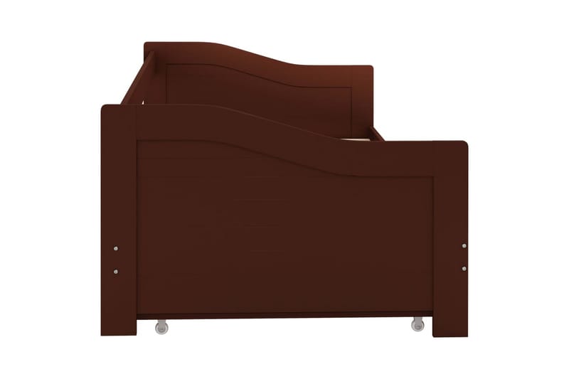 Bäddsoffa ram furu mörkbrun 90x200 cm - Møbler - Sofaer - Sovesofaer - Langsgående sovesofa