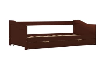 Bäddsoffa ram furu mörkbrun 90x200 cm - Møbler - Sofaer - Sovesofaer - Langsgående sovesofa