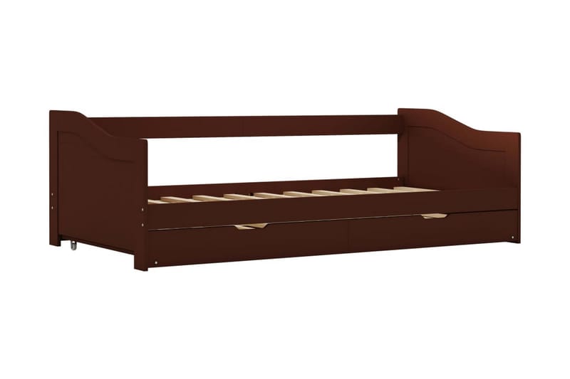 Bäddsoffa ram furu mörkbrun 90x200 cm - Møbler - Sofaer - Sovesofaer - Langsgående sovesofa